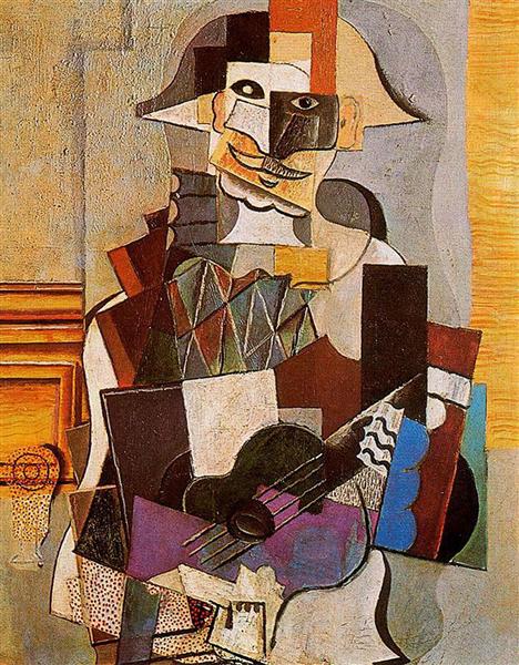 Pablo Picasso Classical Oil Paintings Harlequin Cubism